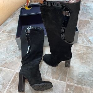 Brand new black knee high boots!